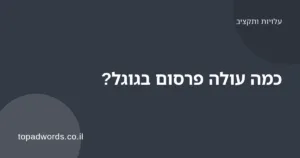 בעל עסק בודק מחיר לקליק ותקציב חודשי בקמפיין גוגל על מחשב